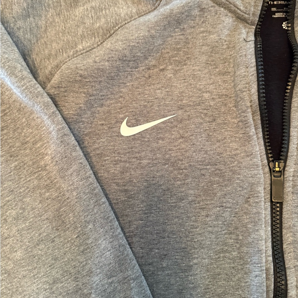 Nike Gray Kansas City Chiefs Zip-Up Hoodie dri-fit next ones - Picture 8 of 14